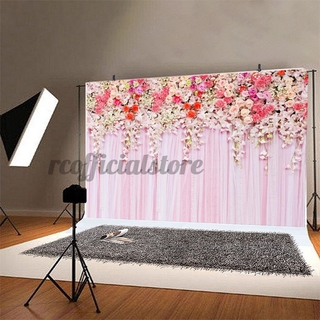 Pink Flowers Wall Photography Backdrops Rose Floral Spring Photo Background Baby Shower Wedding Studio Photographers