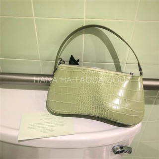 Alligator Baguette Bags Vintage Handbags Purses Crocodile PU Leather Luxury Shoulder Bags Women Totes Fashion Casual Pouches Bag Zip Purses (9)