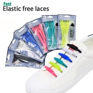 [Interfunfast] 12Pcs Lazy Silicone Shoelaces Round Elastic Shoe Laces Special No Tie Rubber [Hot]