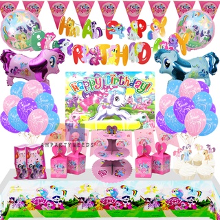 Pony Design Theme Cartoon Party Set Tableware Birthday Party Decoration For Children
