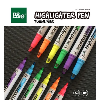 highlighters❀❆❆bnesos Stationary School Supplies B&e Twinliner Highlighter Pen Text Marker Highlight