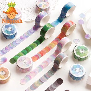 100pcs Morandi Color Single Dot Kawaii Adhesive Washi Tapes Child Gift Planner Kawaii Decor Stationery Sticky Tapes