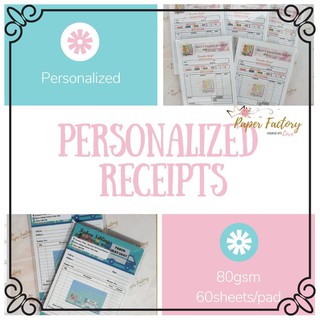 COD◕✎✑Personalized Receipts (NOT CARBONIZED)