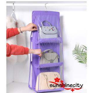 O-L❥Creative Bag Storage Hanging Bag Dust Proof Mildew Proof Double-sided Six-layer (4)