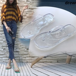 Female School Jelly Bathroom Slippers Students Cool Transparent Crystal Bath Slippers Wear-Resistant Non-Slip Home Room