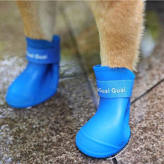 ஐdog shoes non-slip anti-dirty pet rain boots big VIP Teddy soft-soled waterproof puppy