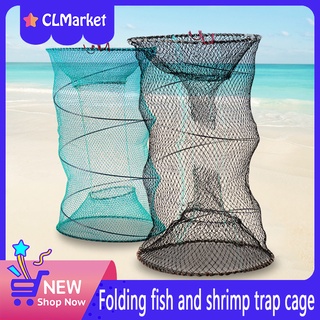 Folding Fishing Net Cage Crab Fish Crawdad Shrimp Bait Trap Cast Dip Case tools Outdoor fishing