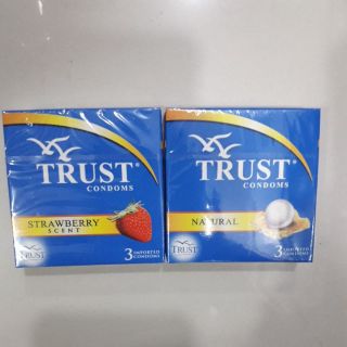Trust condom natural or strawberry
