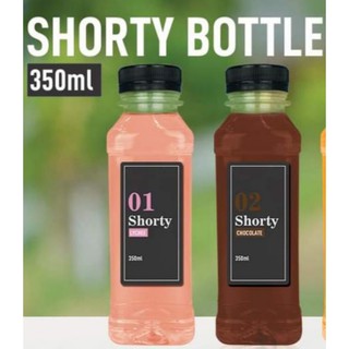 (100 pcs) 350 ML Plastic Shorty bottle , kutkutin bottles, juice bottle , shakes bottle