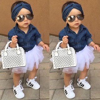 littlekids New Fashion Kids Baby Girls Denim Tops (1)