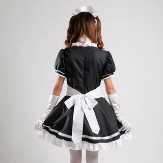 2021◎♙Lingerie Maid Cosplay Costumes Erotic Women Headwear Apron Fake Collar Bowknot Dress Sexy Maid