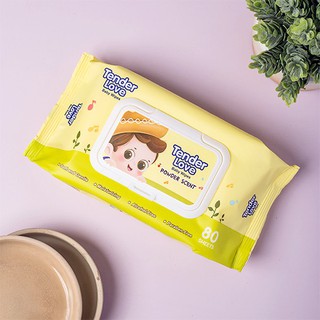 ✶☜Tender Love New Powder Scent Baby Wipes (Violin) 80's Pack of 10