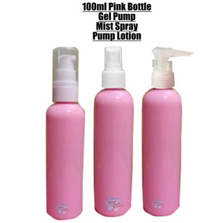 100ml Pink lotion Pump Bottle / Mist Spray