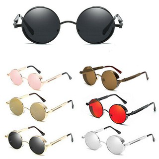 Fashion Men Women Vintage Polarized Sunglasses Steampunk Round Glasses Eyewear