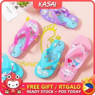KASAI Korean Fashion Kids Slippers Wholesale Girl Flip flops Various Cartoon Patterns COD ks9511