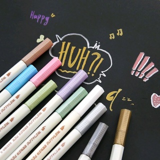 Soft Metallic Brush Color Pen Marker Pens for School Supplies Metallic pen Brush Marker Pen