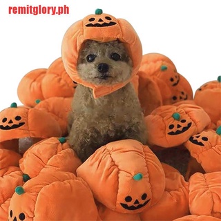 【remitglory】Plush Dog Cat Pumpkin Hats Halloween Costume Accessories Festival