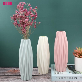 [DGOOD]Flower Vase Decoration Home Plastic Vase White Imitation Ceramic Flower Pot