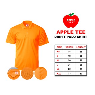 Apple Tee Drifit Polo Shirt Unisex (Neon Orange)