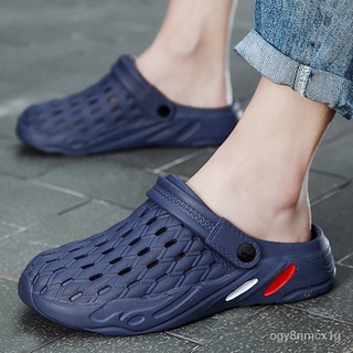 Crocs Men's Summer Korean Style Trendy Outdoor Beach Shoes Sandals Cool Slipper Dual-Use Sandals Tid