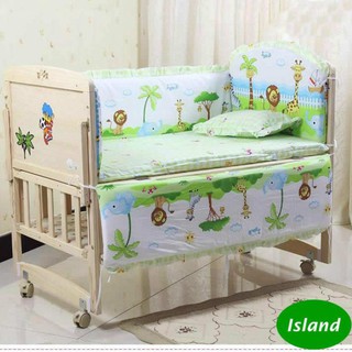 5Pcs baby crib bedding set 100x58cm newborn baby bed set crib bumper