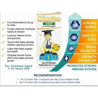 NHANCE MEMOGRO MULTIVITAMINS FOR KIDS 1 TO 12Years (100% ORIGINAL)