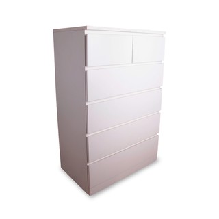 Qoncept Furniture MALM Chest of 6 Drawers Vertical (White) (5)