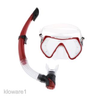 Adult Diving Snorkel Set Anti-Fog PC Goggle Mask Watersports Silicone Mouthpiece