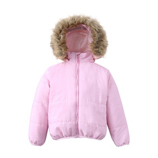 [NEWEST]Kids Baby Toddler Boy Girl Warm Faux Fur Hooded Winter Jacket Coat Outerwear Mu6k