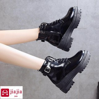 aterproof platform wedge heel shoes to increase women's short boots 2019 autumn and winter new style