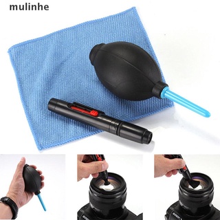 mul 3 in 1 Lens Cleaning Cleaner Dust Pen Blower Cloth Kit For DSLR VCR Camera .