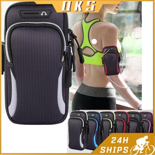[QKS]Gym Sports Running Jogging Armband Arm Band Bag Holder Case Cover for Cell Phone Armband 7.2 "