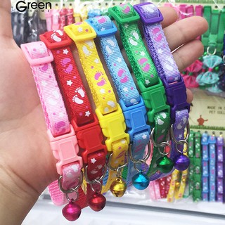 [COD] Greenhome Paws Pattern Pet Collars with Bell for Small Dogs Necklace