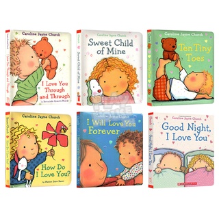 [DAMAGE SALE] Caroline Jayne Church Board Books for Baby Good Night I Love You etc (1)
