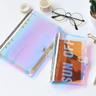 JIANWU 2018 NEW A5 A6 PVC Creative laser binder loose notebook diary loose leaf note book planner