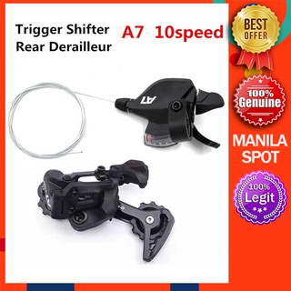 RD with Display A7 1x10 Groupset Trigger Shifter Lever + Rear Derailleur for MTB Bike 10 speed