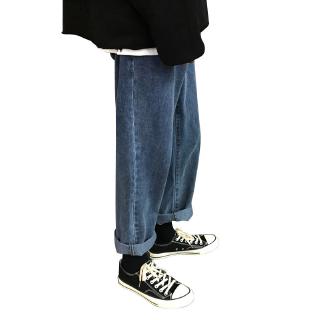 Loose men's jeans straight wide leg nine pants (1)
