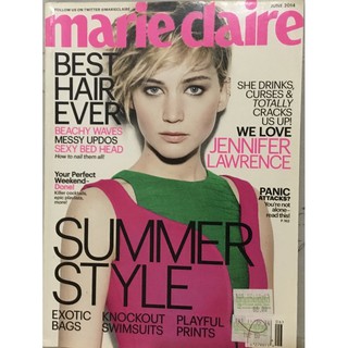 MARIE CLAIRE Magazine Jennifer Lawrence June 2014