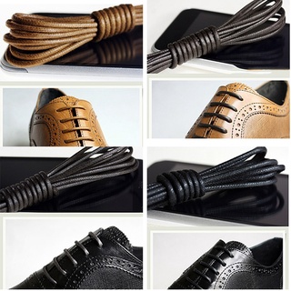 brown shoes○Wax Thin Round Shoe Laces 2.5mm 90cm Dress Cord