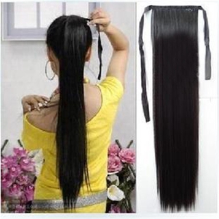 Women Long Hair Extensions One Piece 24 Inches 60CM Ponytails HairPiece Hair Straight Extentions