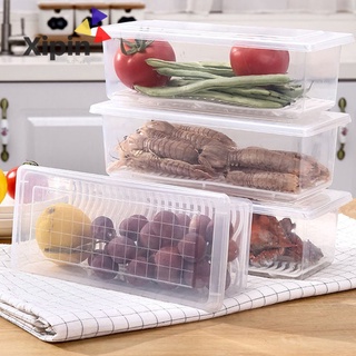 XIPIN Food storage box, rectangular refrigerator container kitchen sealed freezer container