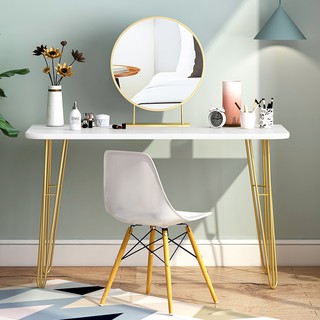 Nordic Desk Computer Desktop Home Office Simple Modern Student Writing Golden Leg Small Table Bedroom