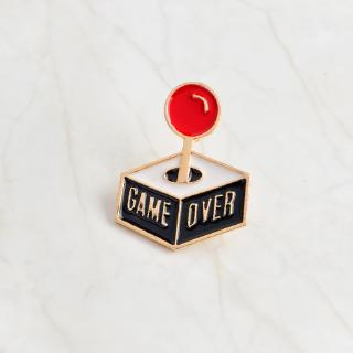 Individual creativity GAME OVER game joystick alloy Brooch (4)