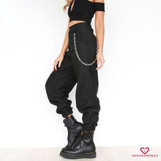 NFW♥Women Cargo Pants High Waist Jogger Skinny Trousers (9)