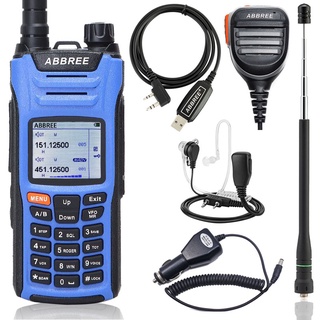 ABBREE AR-F6 6 Bands Walkie Talkie Dual Display 999CH VOX DTMF SOS Scanning Stopwatch Functional LCD