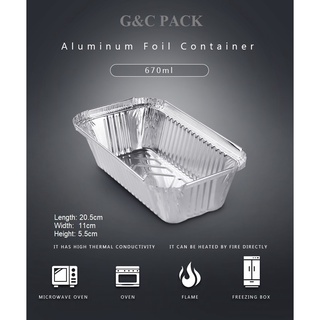 Home Appliances✖SET OF 10/20/50 RE205 670ml Aluminum Tray w/ Plastic Lid (G&C Packaging)