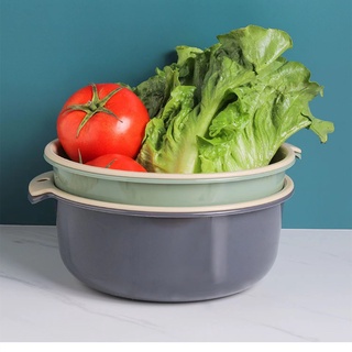 Plastic vegetable storage washing basket 2 Layer Kitchen Fruit shaped Sink Colander Strainer (9)
