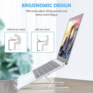 Aluminum/Plastic adjustable laptop stand foldable portable laptop MacBook computer stand be raised
