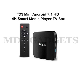 Smart box4k HD TV Box℡TX3 Mini Android 7.1 HD 4K Smart Media Player TV Box s 2GB RAM, 16G