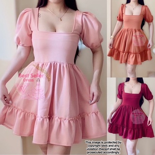 Best Seller ANASTASIA Puff Sleeves Vintage Sexy Dress (BEST SELLER DRESS)(BSD) (1)